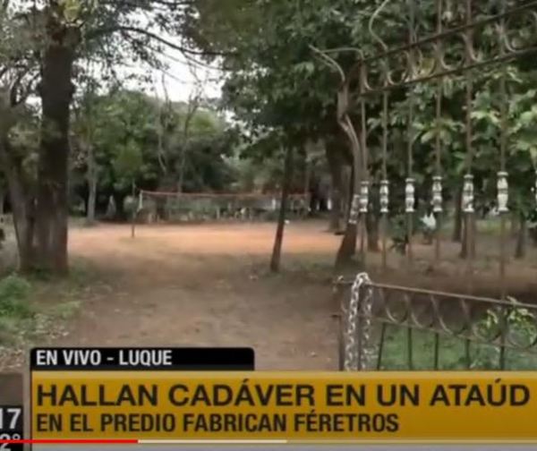 Hallan un cadáver en un ataúd en un predio de Luque