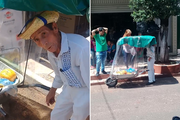 Creó un ingenioso carro para salir a vender fruta en la calle