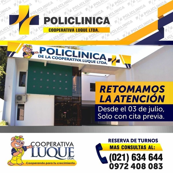 Policlínica retoma atención con cita previa • Luque Noticias