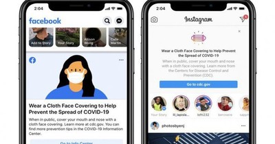 Usar la mascarilla, encarecido pedido de Facebook y Twitter