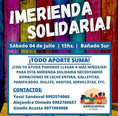 Jóvenes organizan merienda solidaria - Sociales - ABC Color