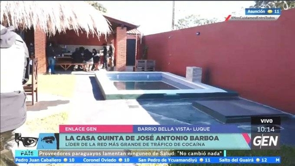 HOY / Allanan la casa quinta de José Antonio Balboa Benítez, sindicado como líder de la mayor organización de distribución de cocaína