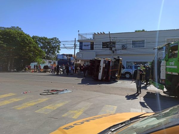 Accidente en intersección de Rutas Py01 y Py02 » San Lorenzo PY