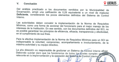 Contraloría califica sistema de control deficiente y muchas dudas en la gestión municipal en Encarnación