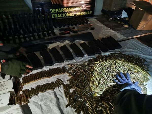 Incautan arsenal en Luque, presumiblemente robado de las Fuerzas Armadas