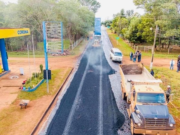 Inicia el asfaltado de 14,3 km en la compañía Boquerón de Caazapá - ADN Paraguayo