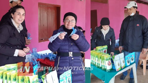 PRODUCTORES DE JOSÉ LEANDRO OVIEDO RECIBIERON SEMILLAS DE CEBOLLA Y SANDÍA.