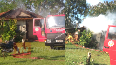 INCENDIO EN VIVIENDA EN PIRAPEY KM 50.