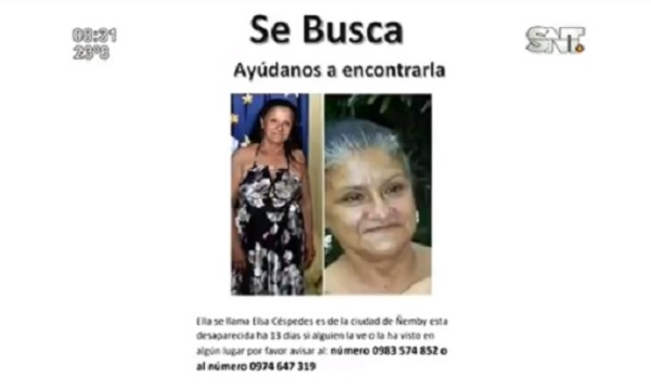 Buscan a mujer desaparecida en Ñemby