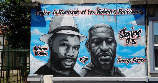 Vandalizado en Francia un fresco en homenaje a George Floyd