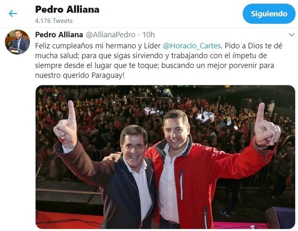 Políticos y amigos saludan al expresidente Cartes por su cumpleaños - ADN Paraguayo