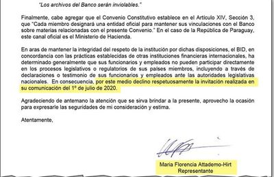 BID se niega a cooperar con Comisión que investiga el fracasado metrobús - Economía - ABC Color
