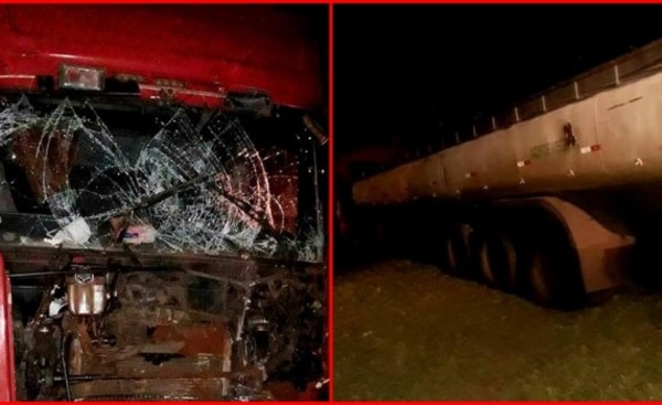 Camionero duerme al volante y termina embistiendo contra un árbol