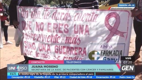 HOY / Juana Moreno, secretaria de la Asociación de Pacientes con Cáncer, señaló que están recibiendo los medicamentos solicitados