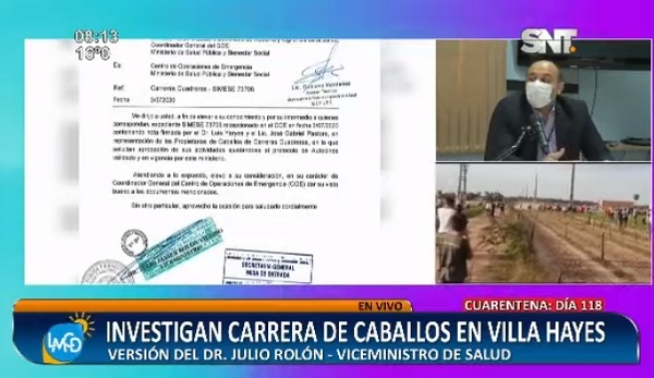 Viceministro da su versión sobre aprobación de protocolo de carreras