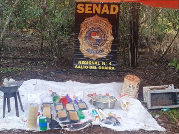 Detectan laboratorio de cocaína en plena reserva de Itaipú