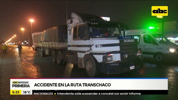 Camión estacionado ocasionó accidente - ABC Noticias - ABC Color