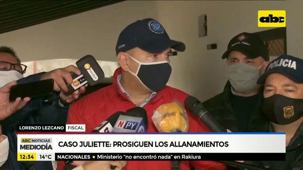 Prosiguen los allanamientos en Caso Juliette - ABC Noticias - ABC Color