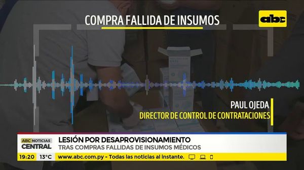 Compra fallida de insumos generó daño al sistema - ABC Noticias - ABC Color