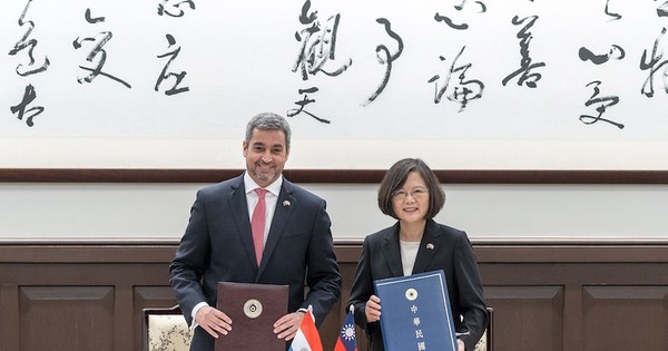 Presidenta de Taiwán agradece a Mario Abdo su gratitud