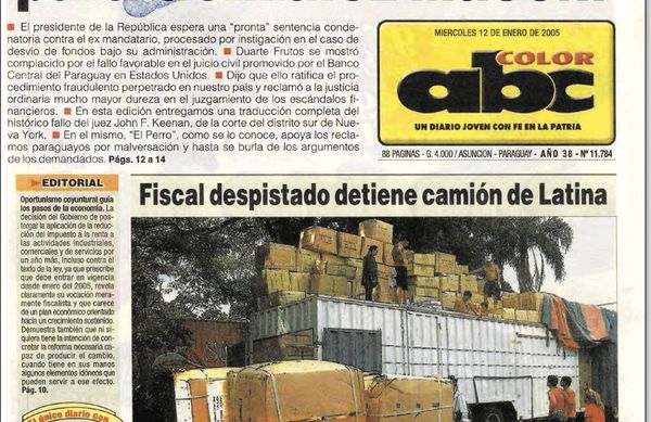 Denunciado por contrabando ligado a empresa de Velázquez y Salas - Política - ABC Color