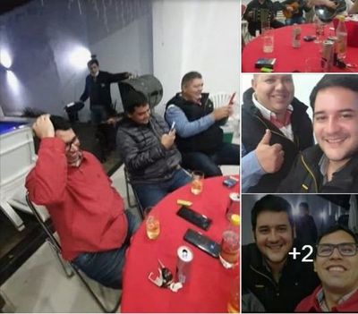Diputado por Amambay en medio de una irresponsable cuchipanda de políticos colorados