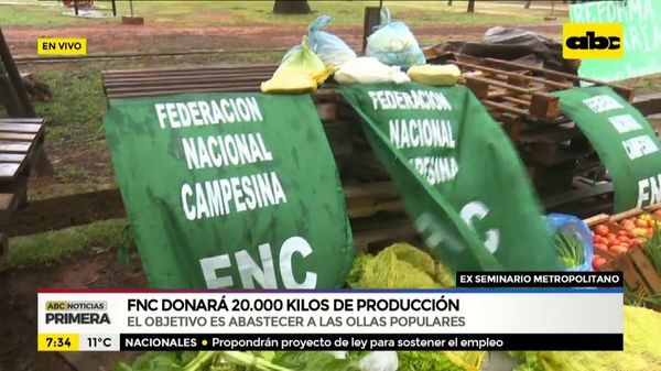 Federación Nacional Campesina dona alimentos para ollas populares - ABC Noticias - ABC Color