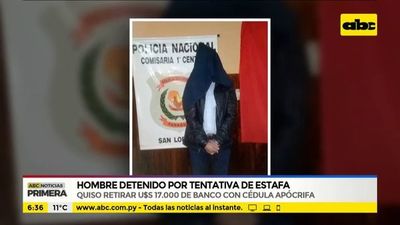 Hombre detenido por tentativa de estafa - ABC Noticias - ABC Color