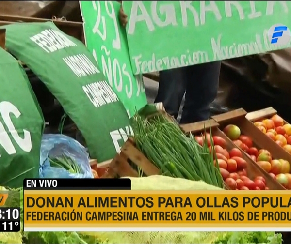 Los que menos tienen, más dan: Campesinos donan alimentos para ollas populares