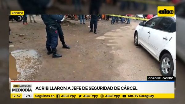 Acribillan a jefe de seguridad del penal de Coronel Oviedo - ABC Noticias - ABC Color