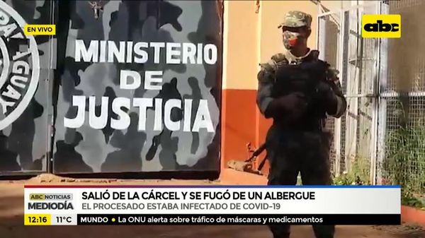Salió de la cárcel y se fugó de un albergue - ABC Noticias - ABC Color