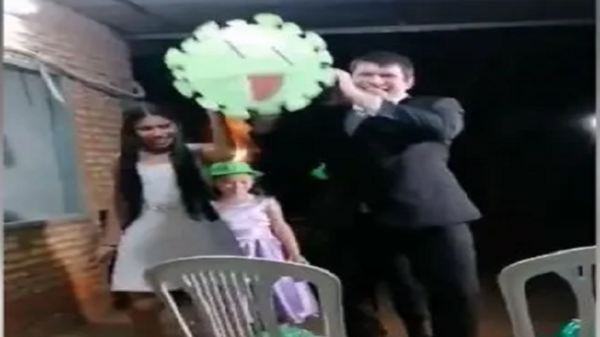 Festejó sus 15 años con temática de Covid-19