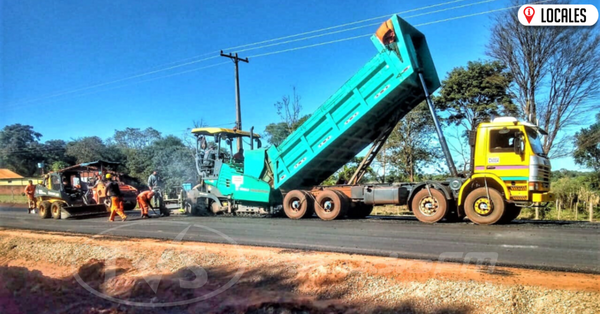Pavimentación asfáltica entre Tomás Romero Pereira y Natalio registra 56% de avance