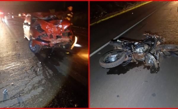 Choque deja un motociclista muerto en Santa Rita