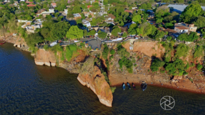 HOY / Parte del mirador de Ita Pytâ Punta se derrumba y lo cierran por precaución