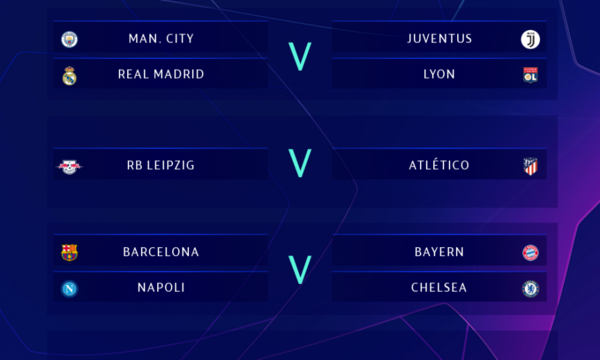 Definen emparejamientos de cuartos de final de la Champions League