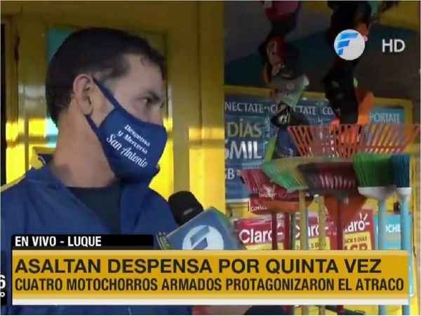 Despensero sufre por quinta vez violento asalto en Luque