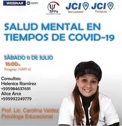 JCI San Lorenzo organiza Webinar "Salud Mental en Tiempos de Covid-19" » San Lorenzo PY