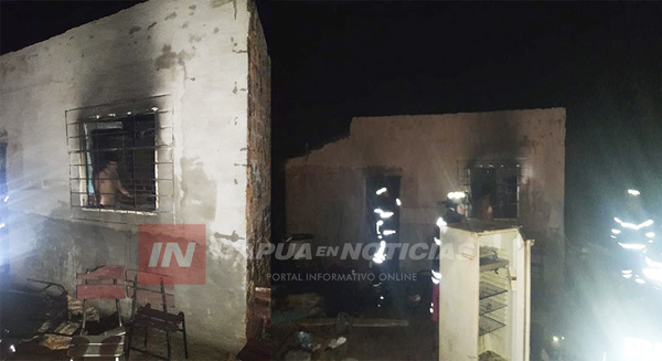 INCENDIO CONSUME HUMILDE VIVIENDA EN SAN ANTONIO YPEKURU
