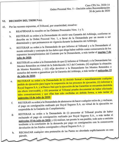 Tribunal vuelve a ordenar que MOPC desista de las pólizas del metrobús - Nacionales - ABC Color