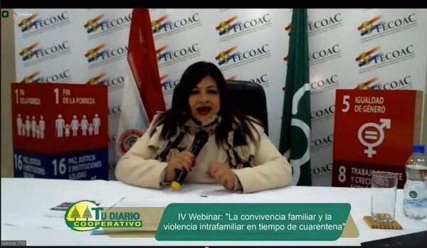 HOY / Myriam Báez, Presidenta de la Conpacoop y Fecoac, durante IV Webinar: "La convivencia familiar y la violencia intrafamiliar en tiempo de cuarentena"