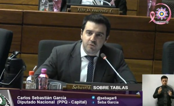 Diputado Sebastián García también da positivo al covid