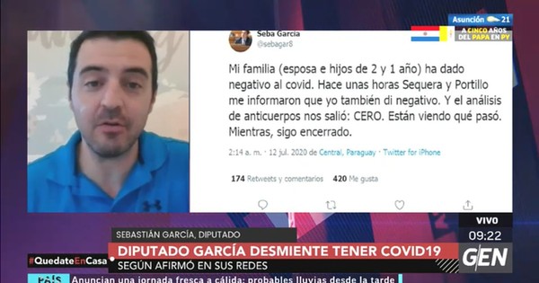 “Vigilancia de la Salud de manera informal divulgó mi resultado”, asegura García