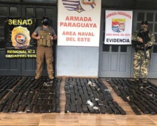 Caen 308 kilos de droga en zona ribereña del Alto Paraná