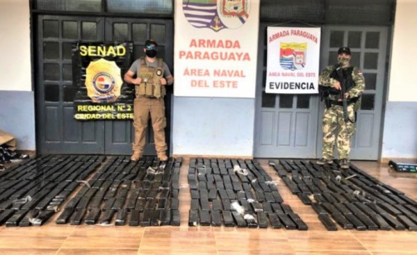 Incautan 300 kg de droga en distintos procedimientos a orillas del río