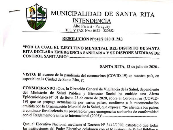 Santa Rita se declara en Emergencia Sanitaria tras brote de Covid-19 - Noticde.com