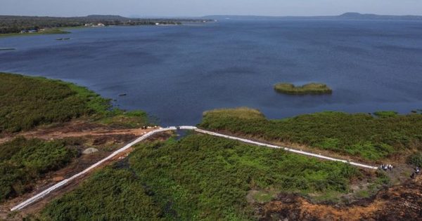 Avanza la colocación de geobolsas para recuperar el nivel del Lago Yparacaí » Ñanduti