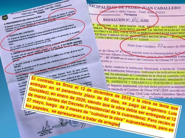 Corrupción: Obra fantasma en la Matadería Municipal de Pedro Juan Caballero