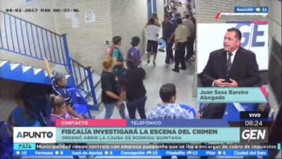 HOY / Abogado Juan Sosa Bareiro, sobre nuevos elementos en el caso Rodrigo Quintana