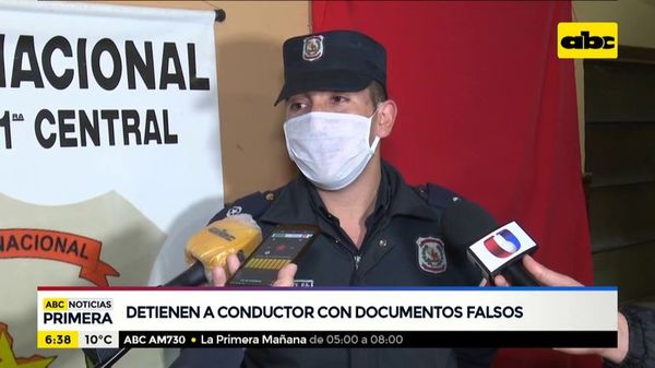 Detienen a conductor con documentos falsos - ABC Noticias - ABC Color